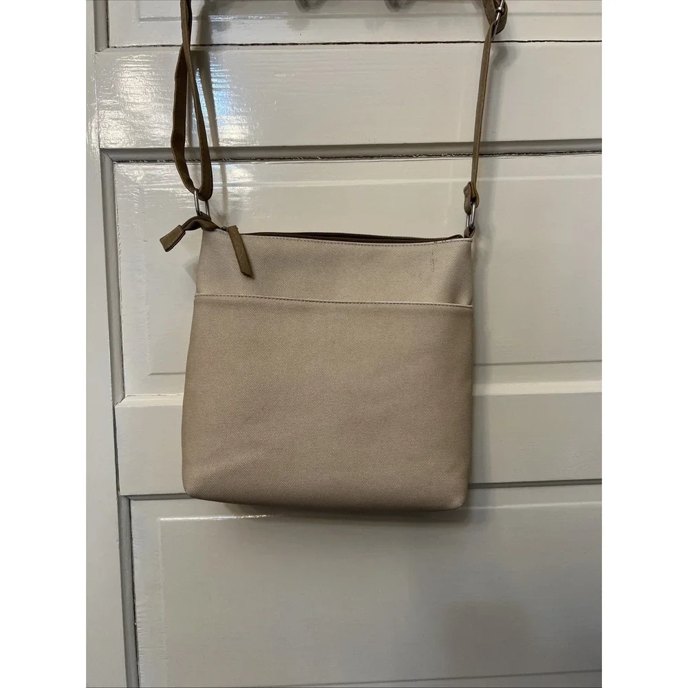 Faux Canvas Crossbody Bag – Pockets Galore Utility Travel Organiz White Mountain